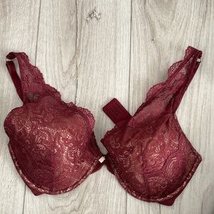 ThirdLove Black and Burgundy Lace Bras